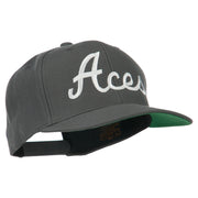 Aces Embroidered Flat Bill Cap