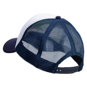 Firetruck Embroidered Summer Foam Mesh Trucker Cap - Navy-White OSFM