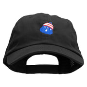 Flag Pattern Bell Embroidered Low Profile Dyed Cotton Twill Cap - Black OSFM