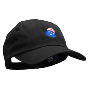 Flag Pattern Bell Embroidered Low Profile Dyed Cotton Twill Cap - Black OSFM