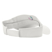 Mardi Feathers Embroidered Cotton Twill Sun Visor - White OSFM