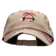 Pilot Dad Embroidered Enzyme Washed Camo Cap - Desert OSFM