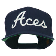 Aces Embroidered Flat Bill Cap