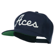 Aces Embroidered Flat Bill Cap