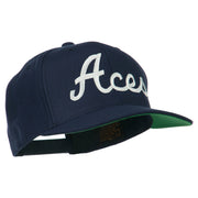 Aces Embroidered Flat Bill Cap