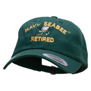 Officially Licensed US Navy Seabee Retired Unstructured Low Profile 6 panel Cotton Cap - Spruce OSFM