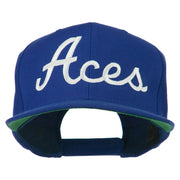 Aces Embroidered Flat Bill Cap