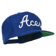 Aces Embroidered Flat Bill Cap