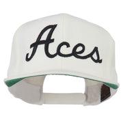 Aces Embroidered Flat Bill Cap