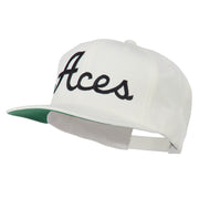 Aces Embroidered Flat Bill Cap