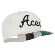 Aces Embroidered Flat Bill Cap