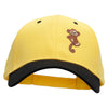 Monkey Animal Patched Two Tone Cotton Twill Low Profile Strap Cap - Black-Yellow OSFM