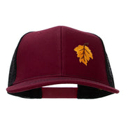 Fall Leaves Patched Premium Mesh Cap