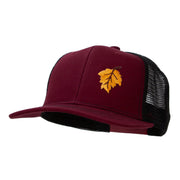 Fall Leaves Patched Premium Mesh Cap