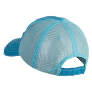 Trainer Red Monster Hunter Patched Low Profile Special Cotton Mesh Cap - Aqua OSFM