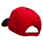 Monkey Animal Patched Two Tone Cotton Twill Low Profile Strap Cap - Black-Red OSFM