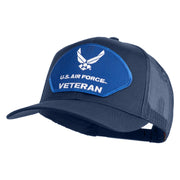 U.S. Air Force Veteran Blue Patched Solid Cotton Twill Mesh Prostyle Cap - Navy OSFM