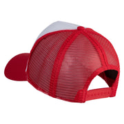 Chicago Flag Patched 5 Panel Pet Spun Mesh Cap - White-Red OSFM