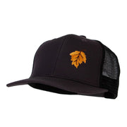 Fall Leaves Patched Premium Mesh Cap