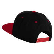 3D Puff Letter A Patched Classic Snapback Wool Blend 2 Tone Cap - Black-Red OSFM
