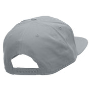 Small Black Patriotic American Flag Superior Cotton Twill Flat Bill Snapback Prostyle Cap - Grey OSFM