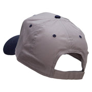 Monkey Animal Patched Two Tone Cotton Twill Low Profile Strap Cap - Navy-Grey OSFM