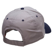 Monkey Animal Patched Two Tone Cotton Twill Low Profile Strap Cap - Navy-Grey OSFM