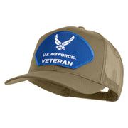 U.S. Air Force Veteran Blue Patched Solid Cotton Twill Mesh Prostyle Cap - Khaki OSFM