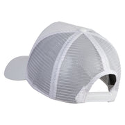 Chicago Flag Patched 5 Panel Pet Spun Mesh Cap - White OSFM