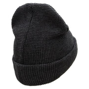 Waffle Knit Cuff Beanie