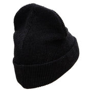 Waffle Knit Cuff Beanie