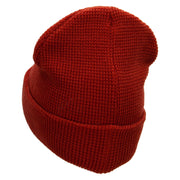 Waffle Knit Cuff Beanie