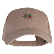 Star Ornament Embroidered Low Profile Structured  Cap - Khaki OSFM