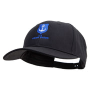 US Anchor Coast Guard Embroidered Six Panels Pro Style Cap - Black OSFM