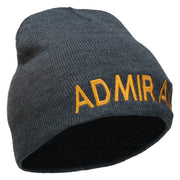 Admiral Embroidered Short Beanie