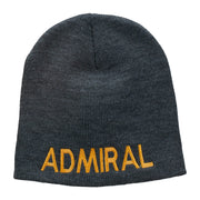 Admiral Embroidered Short Beanie