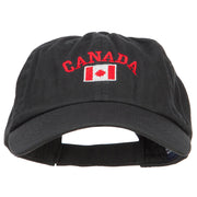 Canada with Flag Embroidered Low Cap