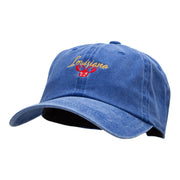 Louisiana Crawfish Embroidered Unstructured Cotton Cap