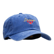 Louisiana Crawfish Embroidered Unstructured Cotton Cap