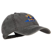 Number 1 Dad Star Embroidered Washed Cap