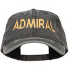 Admiral Embroidered Washed Buckle Cap