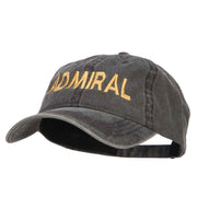 Admiral Embroidered Washed Buckle Cap