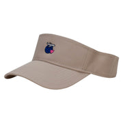 Honeymoon Embroidered Cotton Twill Sun Visor - Khaki OSFM