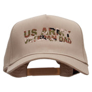 US Army Veteran Dad Solid Cotton Twill 5 Panel Prostyle Snap Cap - Khaki OSFM