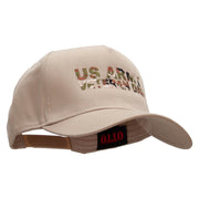 US Army Veteran Dad Solid Cotton Twill 5 Panel Prostyle Snap Cap - Khaki OSFM