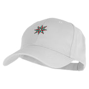 Star Ornament Embroidered Low Profile Structured  Cap - White OSFM