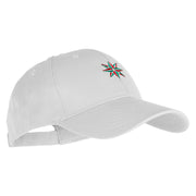 Star Ornament Embroidered Low Profile Structured  Cap - White OSFM