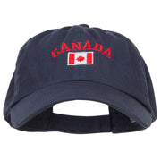 Canada with Flag Embroidered Low Cap