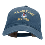 U.S. Air Force Retired Embroidered Washed Pigment Dyed Cap