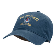 U.S. Air Force Retired Embroidered Washed Pigment Dyed Cap